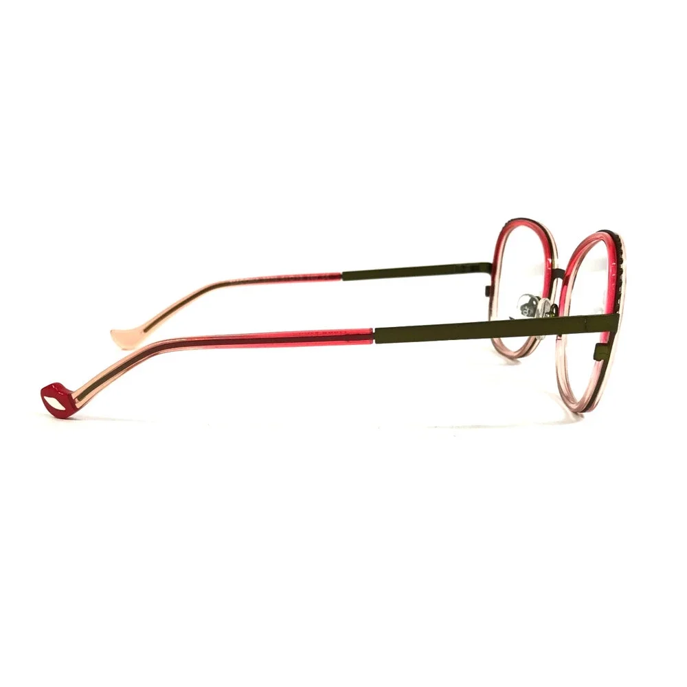 BOZ by J.F. Rey Eyeglasses Frames MADONA 3070 Transparent Pink Green 51-18-140